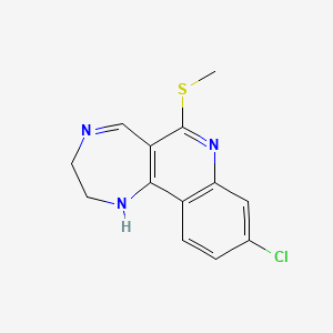 9-Chloro-2,3-dihydro-1H-(1,4)diazepino(6,5-c)quinolin-6-yl methyl sulfide