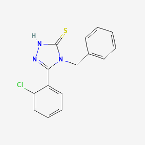 molecular formula C15H12ClN3S B1268778 4-苄基-5-(2-氯苯基)-4H-[1,2,4]三唑-3-硫醇 CAS No. 23282-94-2