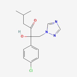 3-Hexanone, 2-(4-chlorophenyl)-2-hydroxy-5-methyl-1-(1H-1,2,4-triazol-1-yl)-