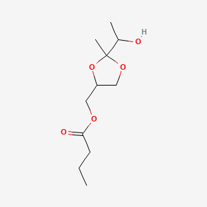 [2-(1-Hydroxyethyl)-2-methyl-1,3-dioxolan-4-yl]methyl butyrate