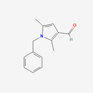 molecular formula C14H15NO B1268786 1-Benzyl-2,5-dimethyl-1H-pyrrole-3-carbaldehyde CAS No. 56018-32-7