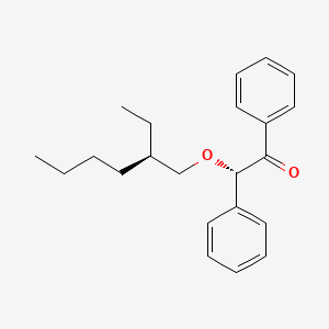 molecular formula C22H28O2 B12687886 Ethanone, 2-((2-ethylhexyl)oxy)-1,2-diphenyl- CAS No. 38490-99-2