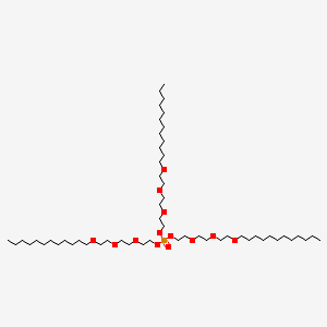 molecular formula C54H111O13P B12687893 tris[2-[2-(2-dodecoxyethoxy)ethoxy]ethyl] phosphate CAS No. 94160-14-2