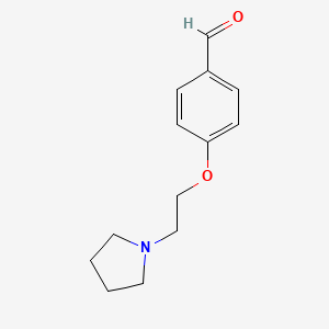 molecular formula C13H17NO2 B1268794 4-(2-吡咯烷-1-基乙氧基)苯甲醛 CAS No. 26116-47-2