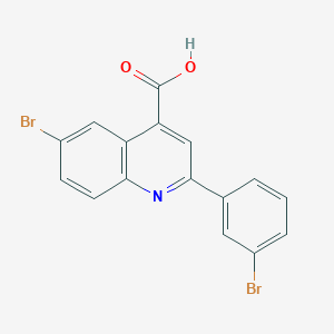 molecular formula C16H9Br2NO2 B1268799 6-溴-2-(3-溴苯基)喹啉-4-甲酸 CAS No. 350998-36-6