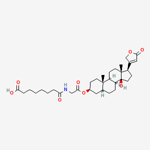 Card-20(22)-enolide, 3-((((7-carboxy-1-oxohexyl)amino)acetyl)oxy)-14-hydroxy-, (3-beta,5-beta)-