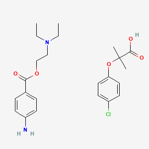 4-Aminobenzoyloxyethyldiethylammonium 2-(4-chlorophenoxy)-2-methylpropionate