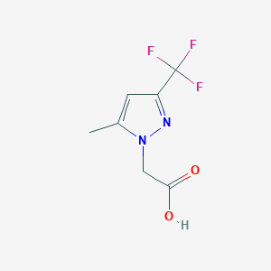 B1268820 2-(5-methyl-3-(trifluoromethyl)-1H-pyrazol-1-yl)acetic acid CAS No. 345637-71-0