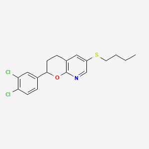 2H-Pyrano(2,3-b)pyridine, 6-(butylthio)-2-(3,4-dichlorophenyl)-3,4-dihydro-