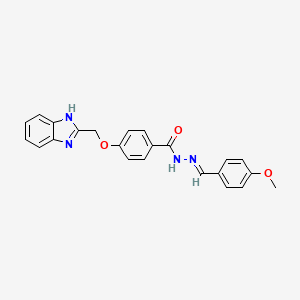 4-(1H-Benzimidazol-2-ylmethoxy)-N'-((1E)-(4-methoxyphenyl)methylene)benzohydrazide