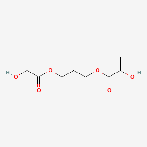 molecular formula C10H18O6 B12688281 1-Methylpropane-1,3-diyl bislactate CAS No. 79495-74-2