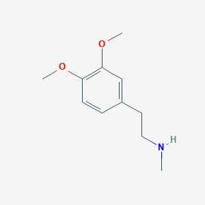 molecular formula C11H17NO2 B126883 N-甲基高香豆胺 CAS No. 3490-06-0