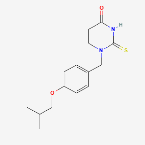 4(1H)-Pyrimidinone, tetrahydro-1-((4-(2-methylpropoxy)phenyl)methyl)-2-thioxo-