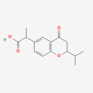 2H-1-Benzopyran-6-acetic acid, 3,4-dihydro-alpha-methyl-2-(1-methylethyl)-4-oxo-