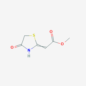 molecular formula C6H7NO3S B1268846 Methyl 2-(4-oxo-1,3-thiazolidin-2-ylidene)acetate CAS No. 50783-16-9