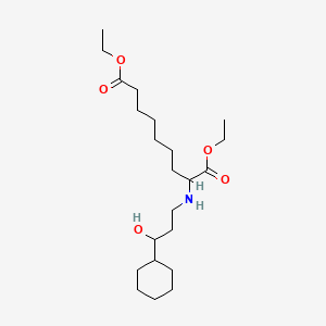 Diethyl 2-[(3-cyclohexyl-3-hydroxypropyl)amino]nonanedioate