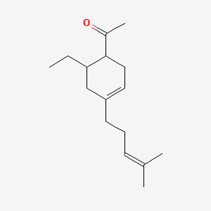 1-(6-Ethyl-4-(4-methylpent-3-enyl)cyclohex-3-en-1-yl)ethan-1-one