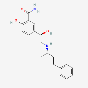 (R*,S*)-(1)-5-(1-Hydroxy-2-((1-methyl-3-phenylpropyl)amino)ethyl)salicylamide