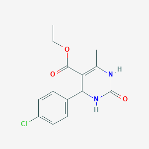 molecular formula C14H15ClN2O3 B1268875 Ethyl 4-(4-chlorophenyl)-6-methyl-2-oxo-1,2,3,4-tetrahydropyrimidine-5-carboxylate CAS No. 5948-71-0