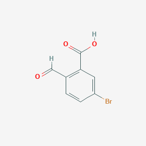 molecular formula C8H5BrO3 B1268887 5-溴-2-甲酰基苯甲酸 CAS No. 4785-52-8