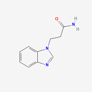 molecular formula C10H11N3O B1268895 3-(1H-benzimidazol-1-yl)propanamide CAS No. 22492-17-7