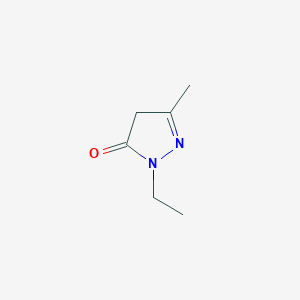 molecular formula C6H10N2O B1268900 1-乙基-3-甲基-4,5-二氢-1H-吡唑-5-酮 CAS No. 19364-68-2