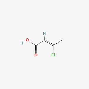 molecular formula C4H5ClO2 B1268923 2-丁烯酸，3-氯- CAS No. 55831-56-6