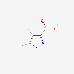 molecular formula C6H8N2O2 B1268924 3,4-二甲基-1H-吡唑-5-羧酸 CAS No. 89831-40-3