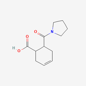 molecular formula C12H17NO3 B1268933 6-(吡咯烷-1-羰基)-环己-3-烯羧酸 CAS No. 355830-81-8