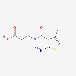 B1268934 3-(5,6-dimethyl-4-oxothieno[2,3-d]pyrimidin-3(4H)-yl)propanoic acid CAS No. 450394-89-5