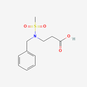 molecular formula C11H15NO4S B1268937 3-(苄基-甲磺酰氨基)-丙酸 CAS No. 340025-20-9