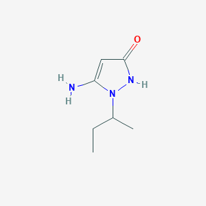 molecular formula C7H13N3O B1268945 5-氨基-1-仲丁基-1H-吡唑-3-醇 CAS No. 436088-85-6