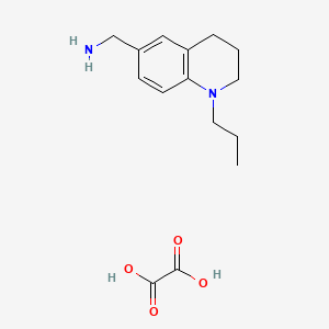molecular formula C15H22N2O4 B1268951 C-(1-丙基-1,2,3,4-四氢-喹啉-6-基)-甲胺草酸 CAS No. 1164525-12-5