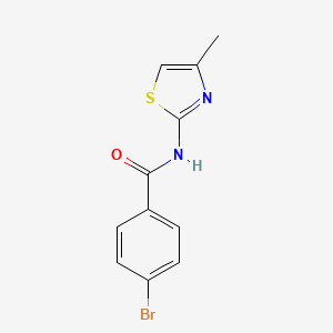 B1268958 4-bromo-N-(4-methyl-1,3-thiazol-2-yl)benzamide CAS No. 302967-87-9