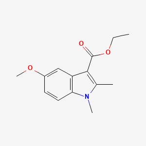 molecular formula C14H17NO3 B1268960 5-甲氧基-1,2-二甲基-1H-吲哚-3-甲酸乙酯 CAS No. 40963-98-2