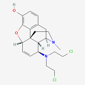 8beta-(Bis(2-chloroethyl)amino)-6,7-didehydro-3-hydroxy-17-methyl-4,5alpha-epoxymorphinan