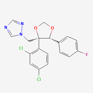 1H-1,2,4-Triazole, 1-(((4S,5R)-4-(2,4-dichlorophenyl)-5-(4-fluorophenyl)-1,3-dioxolan-4-yl)methyl)-