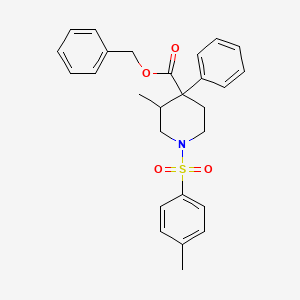 Benzyl 3-methyl-4-phenyl-1-(p-tolylsulphonyl)piperidine-4-carboxylate