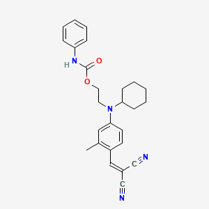 2-(N-Cyclohexyl-4-(2,2-dicyanovinyl)-3-methylanilino)ethyl carbanilate