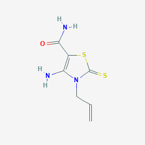 B1268971 3-Allyl-4-amino-2-thioxo-2,3-dihydro-thiazole-5-carboxylic acid amide CAS No. 7157-91-7