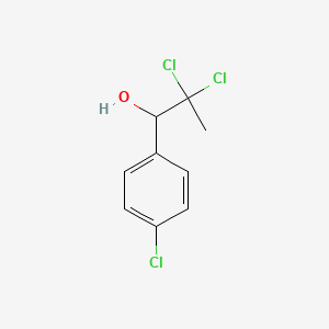 molecular formula C9H9Cl3O B12689718 4-Chloro-alpha-(1,1-dichloroethyl)benzenemethanol CAS No. 37610-56-3