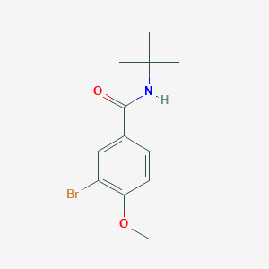 molecular formula C12H16BrNO2 B1268973 N-叔丁基3-溴-4-甲氧基苯甲酰胺 CAS No. 356550-24-8