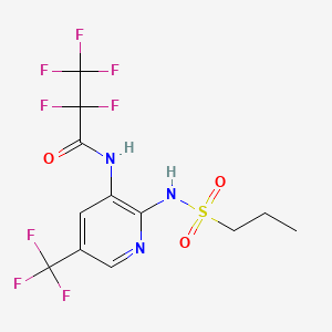 Propanamide, 2,2,3,3,3-pentafluoro-N-(2-((propylsulfonyl)amino)-5-(trifluoromethyl)-3-pyridinyl)-