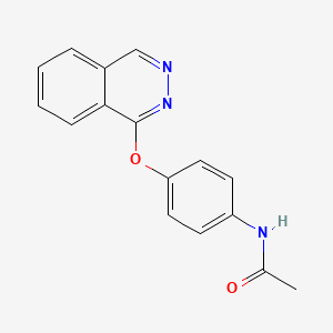 molecular formula C16H13N3O2 B12689754 Acetamide, N-(4-(1-phthalazinyloxy)phenyl)- CAS No. 149365-41-3