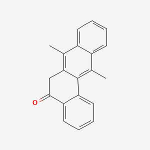 molecular formula C20H16O B12689775 Benz(a)anthracen-5(6H)-one, 7,12-dimethyl- CAS No. 53306-07-3