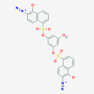 molecular formula C26H14N4O9S2 B12689783 5-Hydroxy-1,3-phenylene bis(6-diazo-5,6-dihydro-5-oxonaphthalene-1-sulphonate) CAS No. 94202-19-4