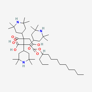 molecular formula C48H87N3O8 B12689790 1,2,3-Tris(2,2,6,6-tetramethyl-4-piperidyl) 4-tridecyl butane-1,2,3,4-tetracarboxylate CAS No. 84696-71-9