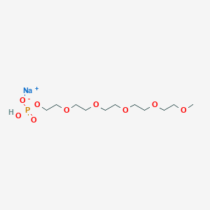 molecular formula C11H24NaO9P B12689802 Sodium 2,5,8,11,14-pentaoxahexadecan-16-yl hydrogen phosphate CAS No. 99688-43-4