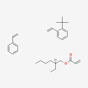 molecular formula C31H44O2 B12689803 1-Tert-butyl-2-ethenylbenzene;2-ethylhexyl prop-2-enoate;styrene CAS No. 64885-17-2