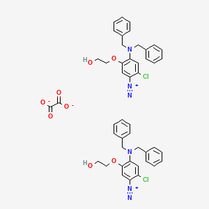 2-Chloro-4-(dibenzylamino)-5-(2'-hydroxyethoxy)benzenediazonium oxalate